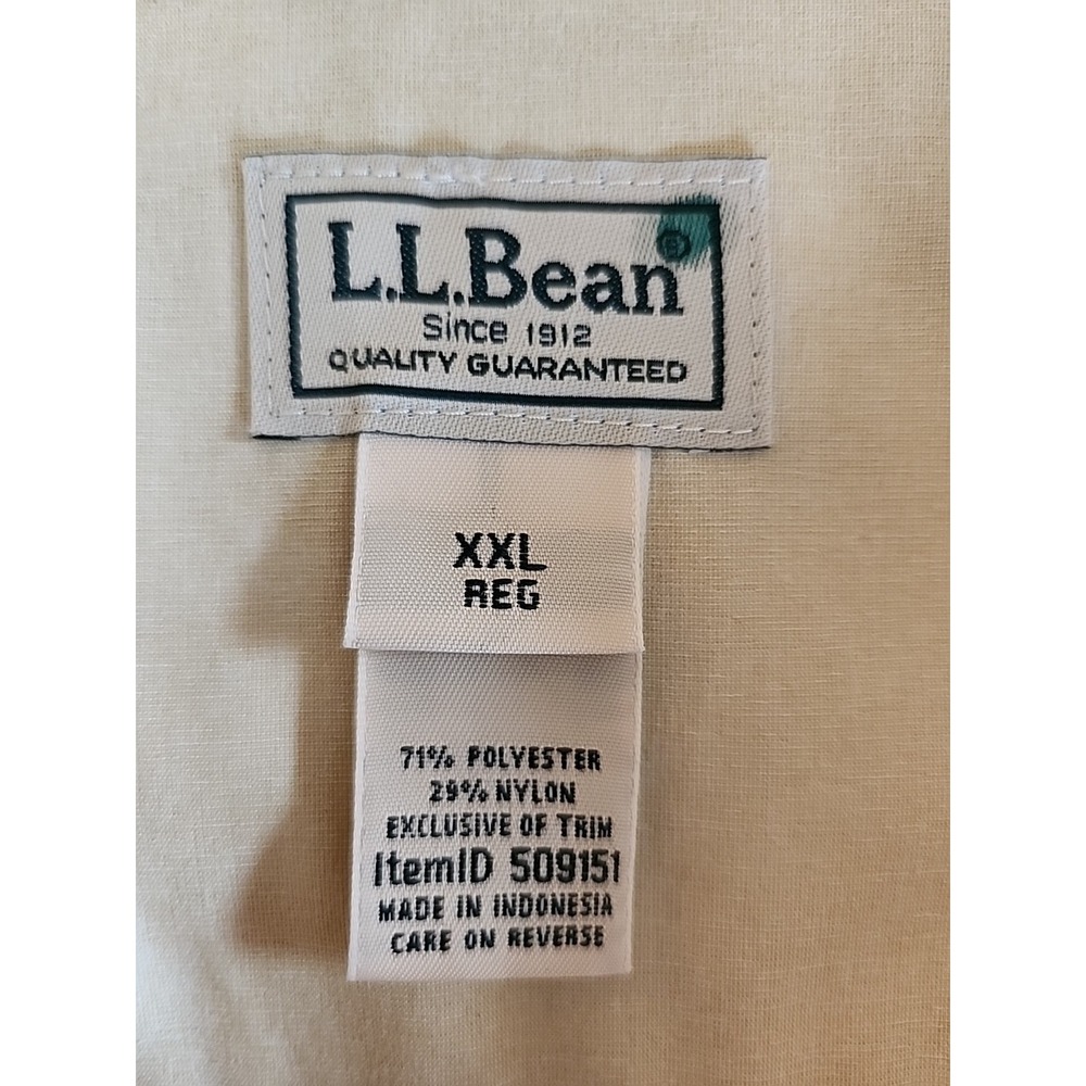 LL Bean Mens No Fly Zone Button Up Shirt‎ XXL Insect Repellent Fishing Outdoors - Picture 7 of 14